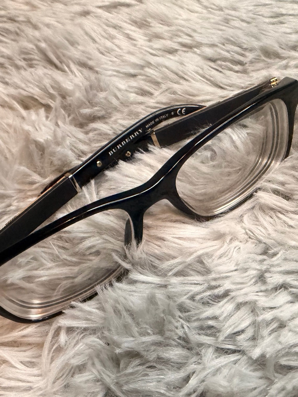 Burberry Black Women's Clear Lens Glasses